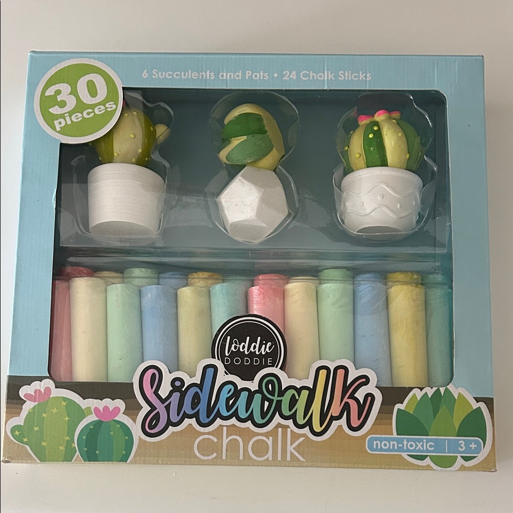 Loddie Doddie Sidewalk Chalk Set with Succulent Pots